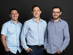 Pictured l-r: SystemLabs Directors Jamie McDonald, Alex Blackwell and Steve Quinn